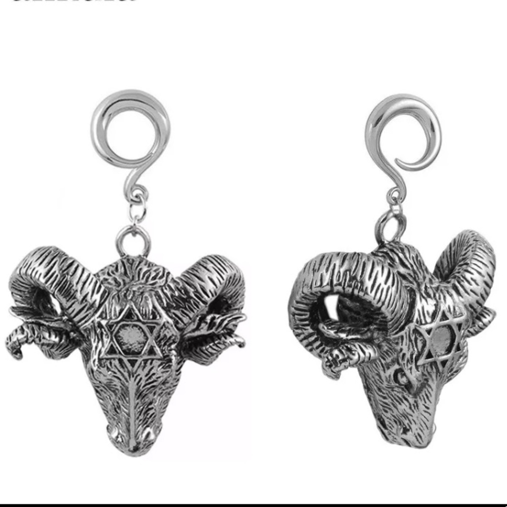 Baphomet ear weights Satan occult
